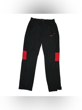 Nike Dri Fit Womens Size M Track Pants Sideline Warm Up Snap Bottom Running Gym